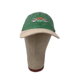 F.R.I.E.N.D.S. Central Perk Slideback Hat Embroidered Logo Green Tan Coffee